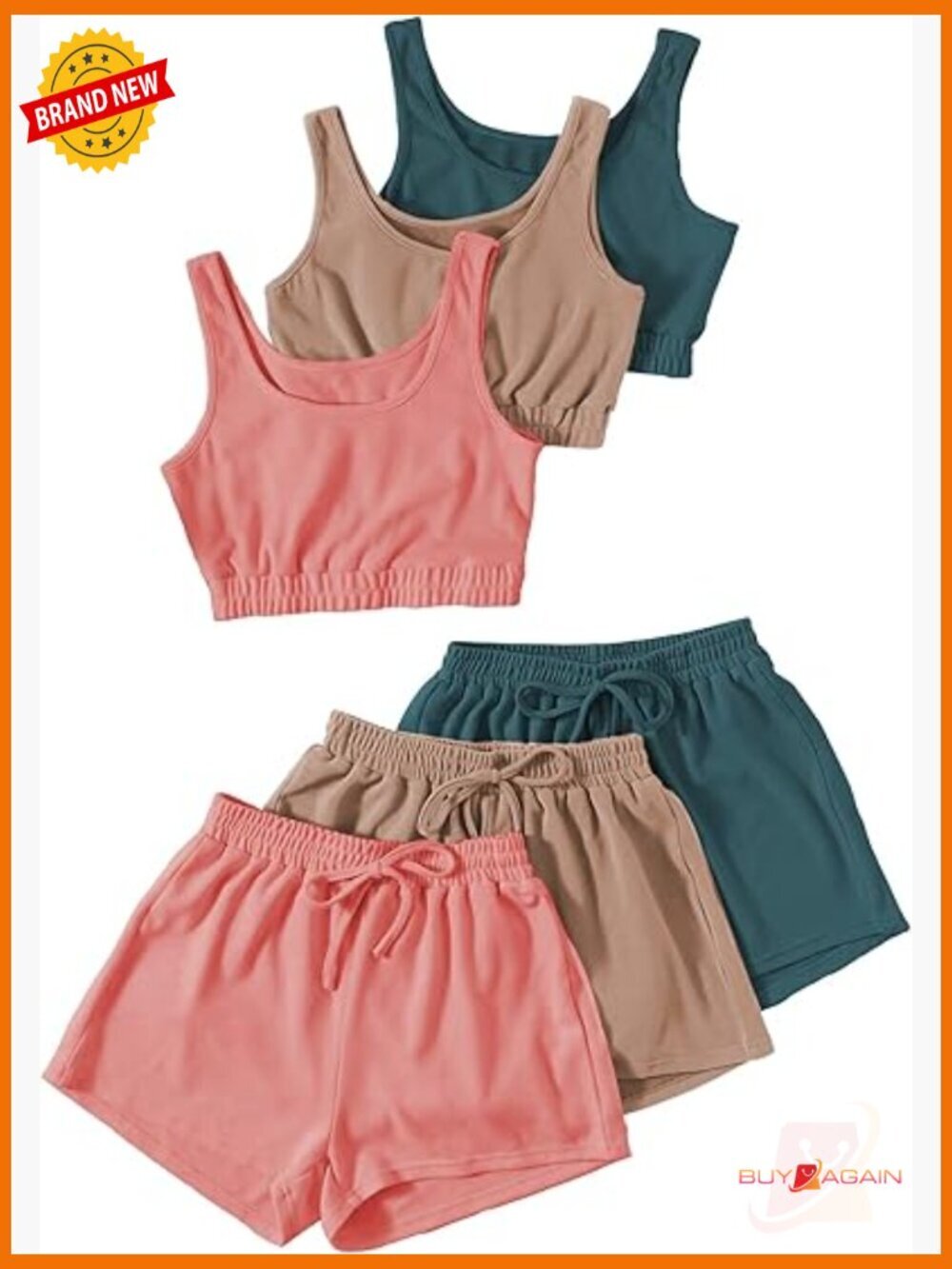 Crop Tank Top and Shorts Set Summer Vacation Outfits 2-Piece Lounge